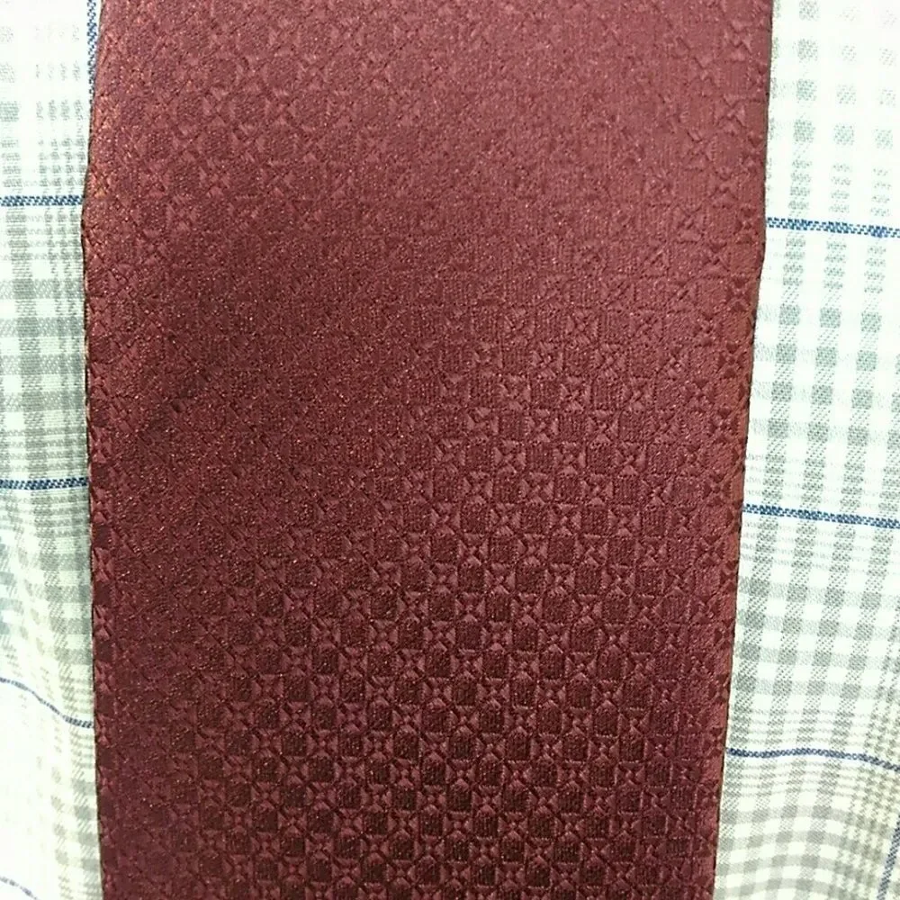(3/$20) Stafford tailored culture burgundy tie